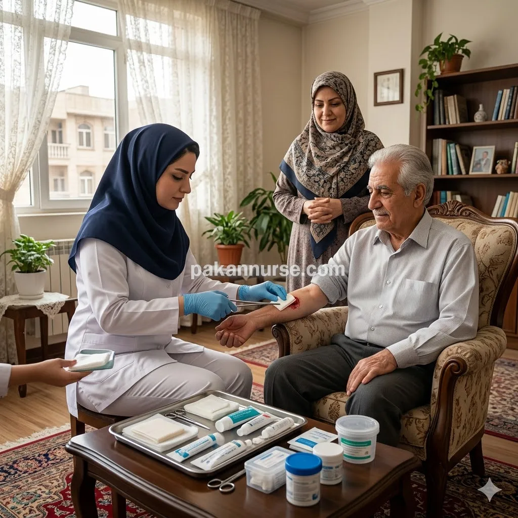 درمان زخم توسط کارشناسان زخم در منزل در سراسر مشهد