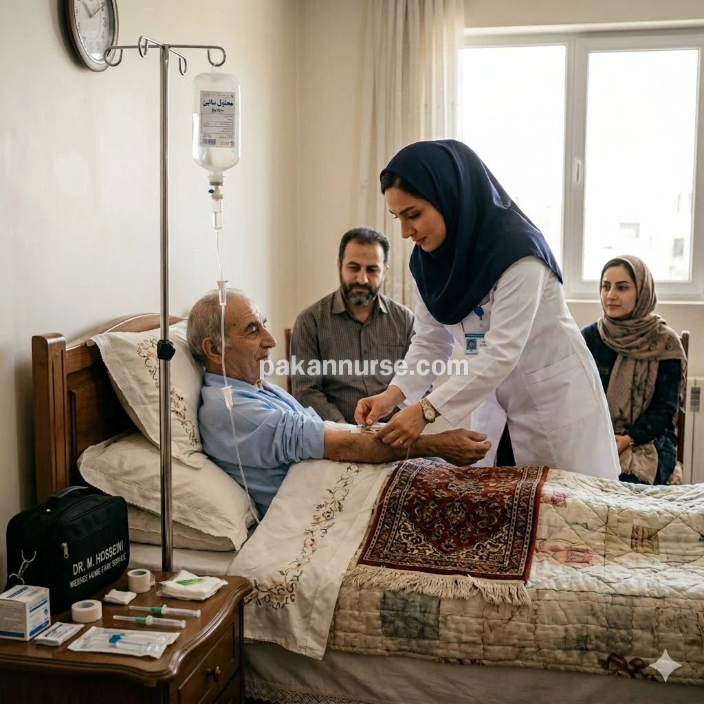 وصل سرم و تزریقات در منزل در سراسر مشهد